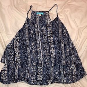 Beautiful blue patterned tank top